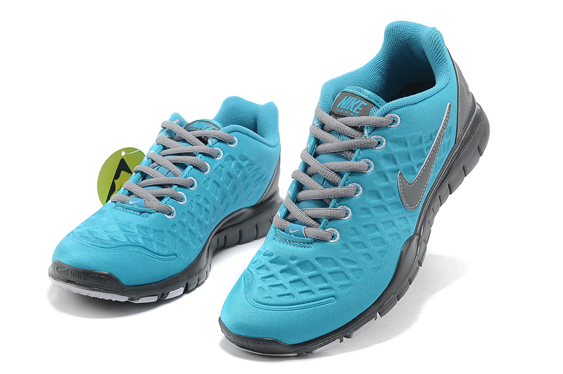 Hot Nike Free Tr Fit Women Shoes Deepskyblue/ Gray